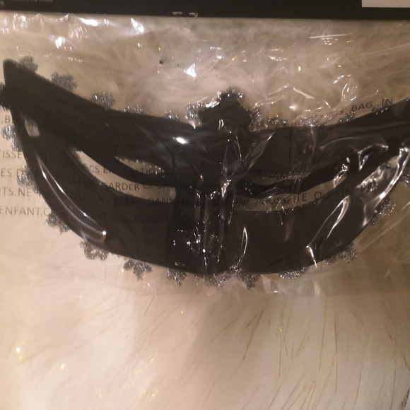 Light blue and silver mardi gras mask - Picture 3 of 3